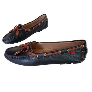Marc Joseph New York Cypress Hill Driving Loafer Women Size 7 Navy Blue Leather